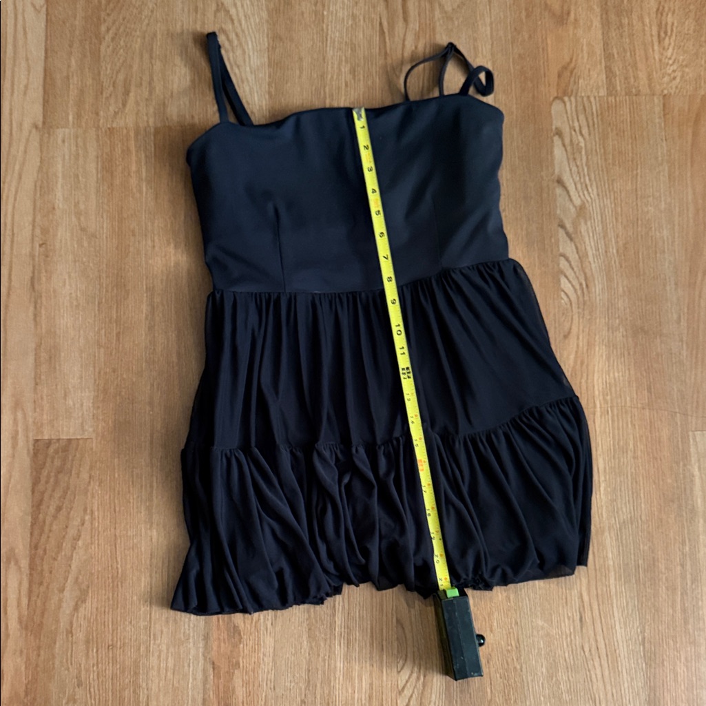 Black Strapless Dress Skort